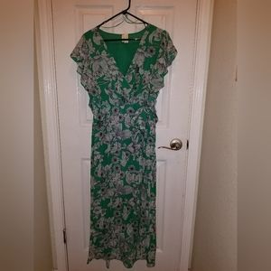 All Over Print Floral Maxi Dress